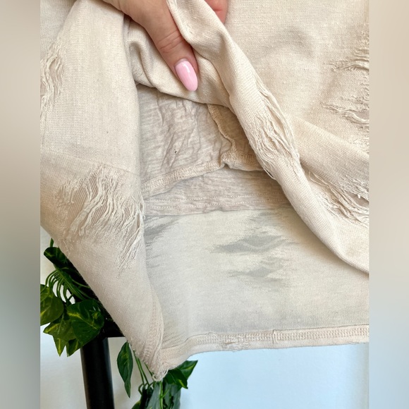 Rachel Roy Distressed Dress, Sleeveless, Khaki/Cream, Size Small - Picture 9 of 16